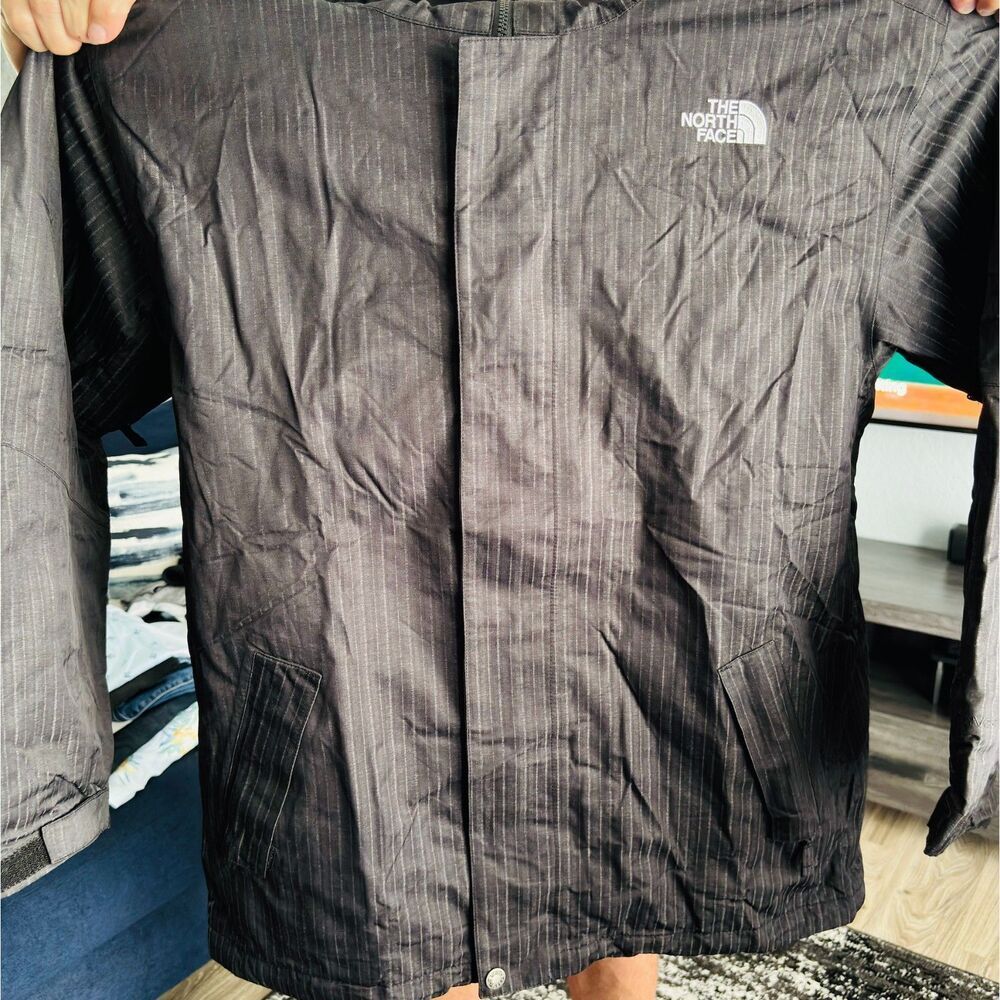 The North Face GORE-TEX PacLite Hooded Rain Jacket Black Gray Men's XL